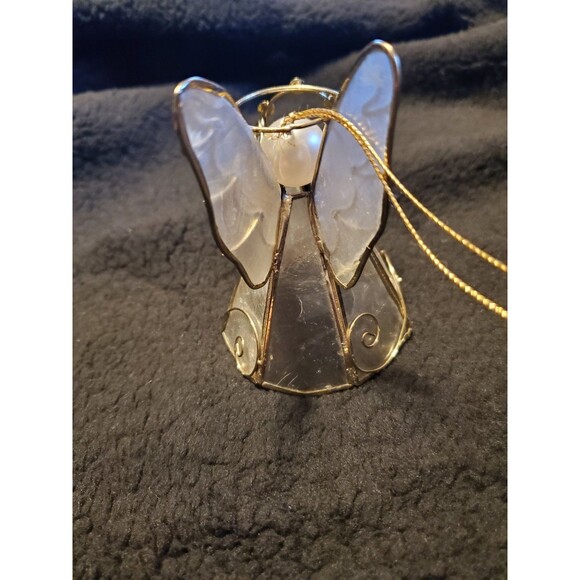 Vintage Capiz Shell Musician Angels Christmas Ornaments 3pc Set - RH#43 - Picture 5 of 16